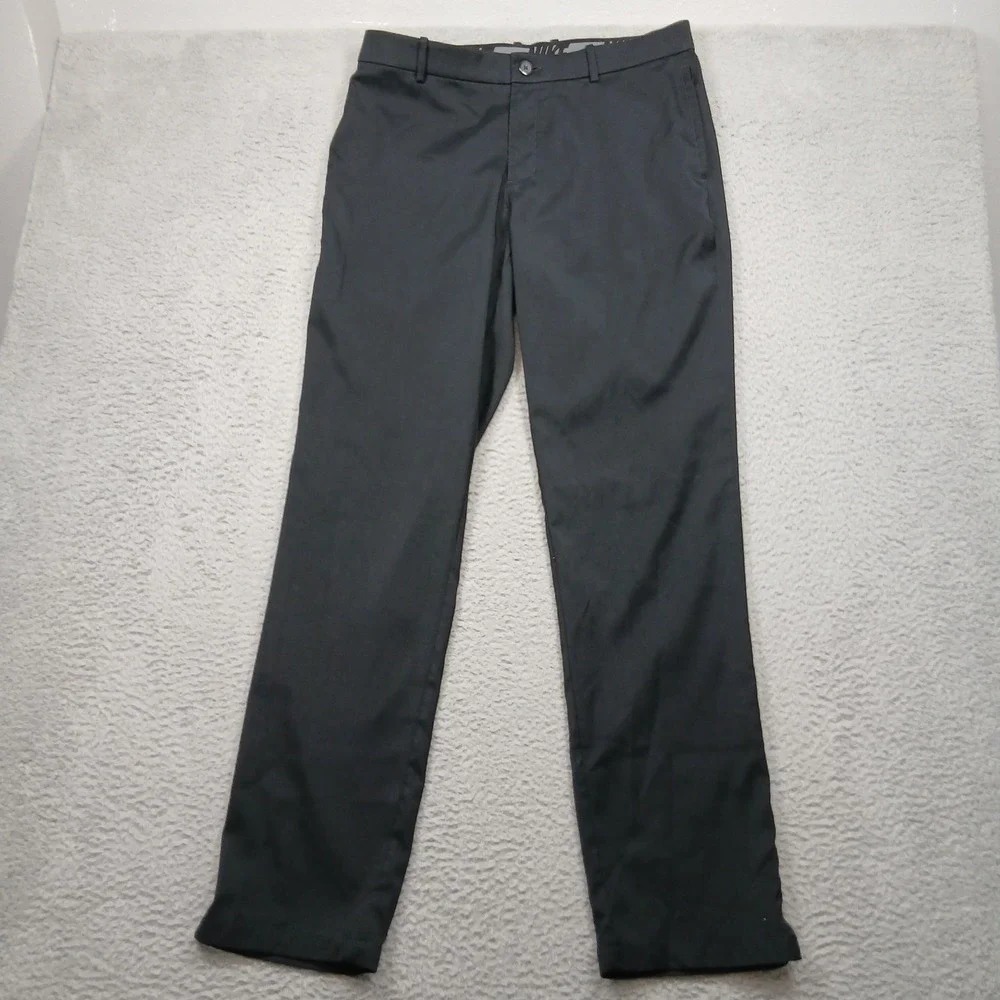 Nike Dri-FIT Standard Fit Golf‎ Pants Men 34x30 Black Stretch Polyester